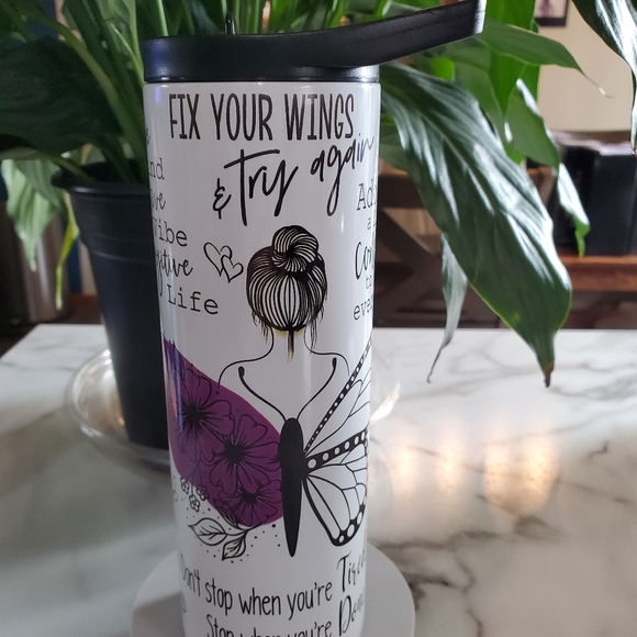 Motivational Positive Affirmations 20oz Tumbler with duo lids 🎉sale - Picture 11 of 13